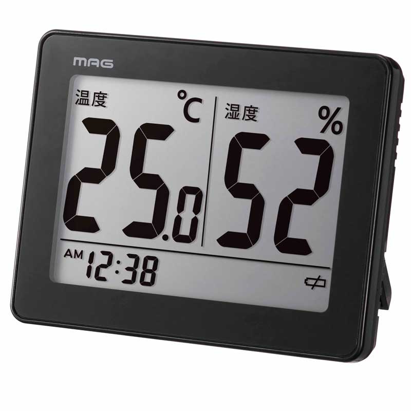上品な マグ デジタル温度湿度計 ビッグメーター TH-107WH-Z